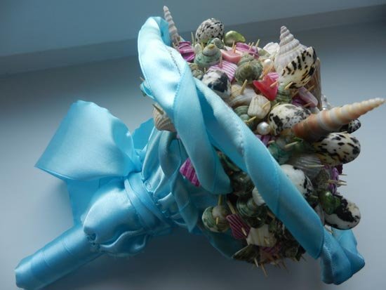Свадебный букет в бирюзовом цвете